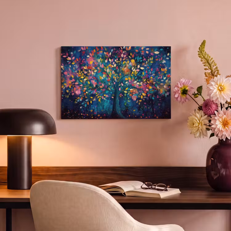 Canvas schilderij - Kleurrijk - Boom - Magisch - Abstract — 4