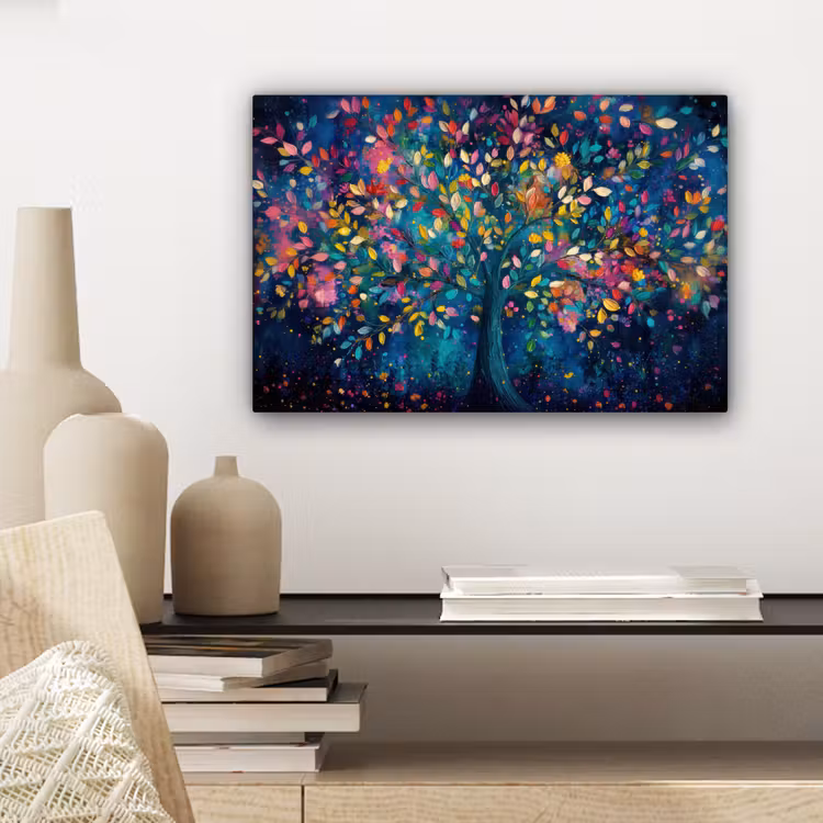 Canvas schilderij - Kleurrijk - Boom - Magisch - Abstract — 5