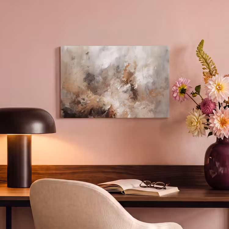 Canvas schilderij - Verf - Abstract - Beige - Kunst — 4
