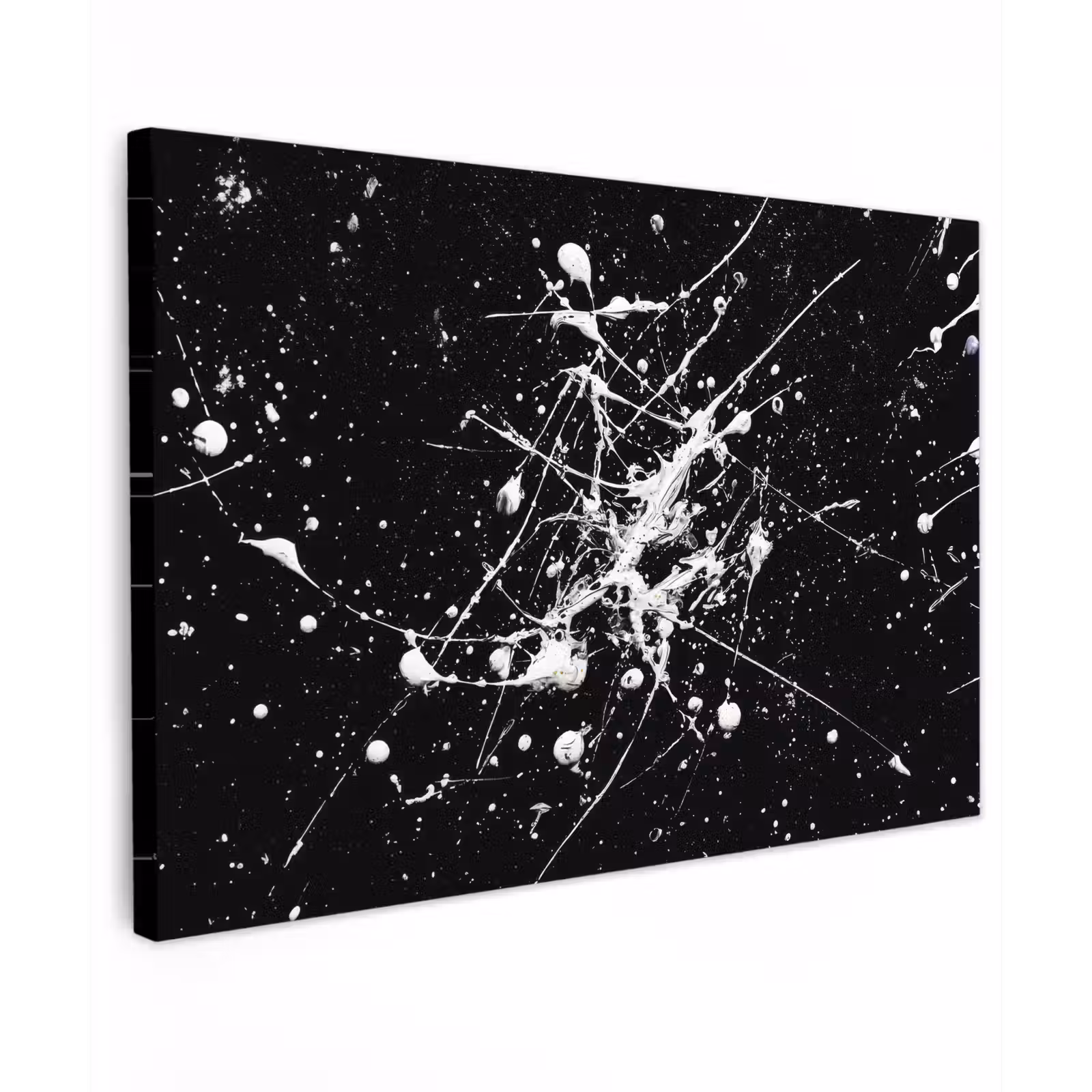 Canvas schilderij - Verfspatten - Wit - Abstract - Explosie — 1