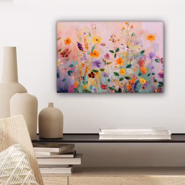Canvas schilderij - Schilderij - Bloemen - Abstract - Kleurrijk — 5