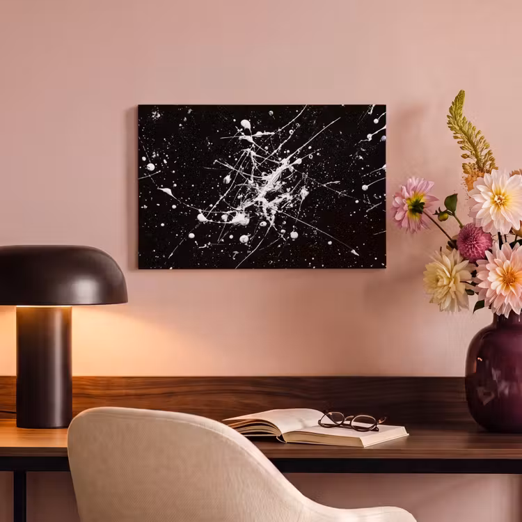 Canvas schilderij - Verfspatten - Wit - Abstract - Explosie — 4