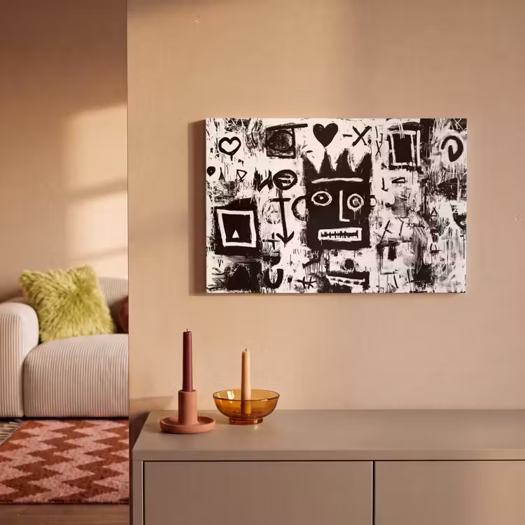 Canvas schilderij - Vormen - Gezocht - Zwart - Abstract — 2