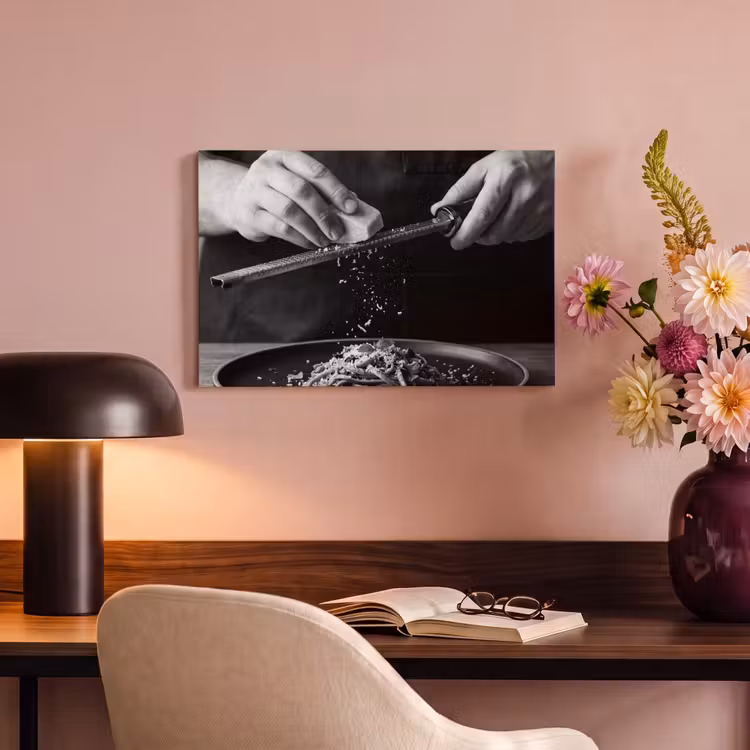 Canvas schilderij - Kaas - Pasta - Rasp — 4