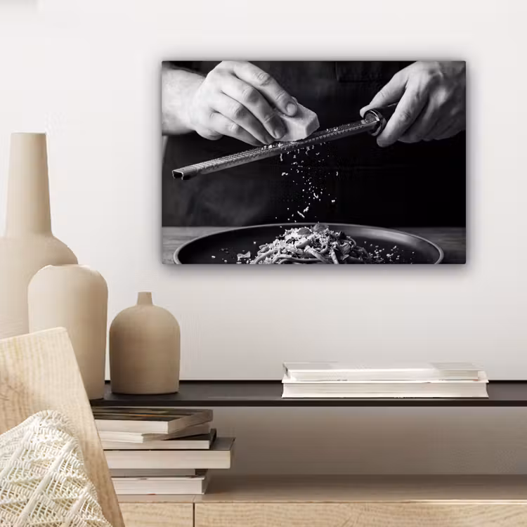 Canvas schilderij - Kaas - Pasta - Rasp — 5