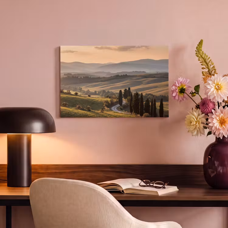 Canvas schilderij - Toscaans - Landschap - Heuvels — 4
