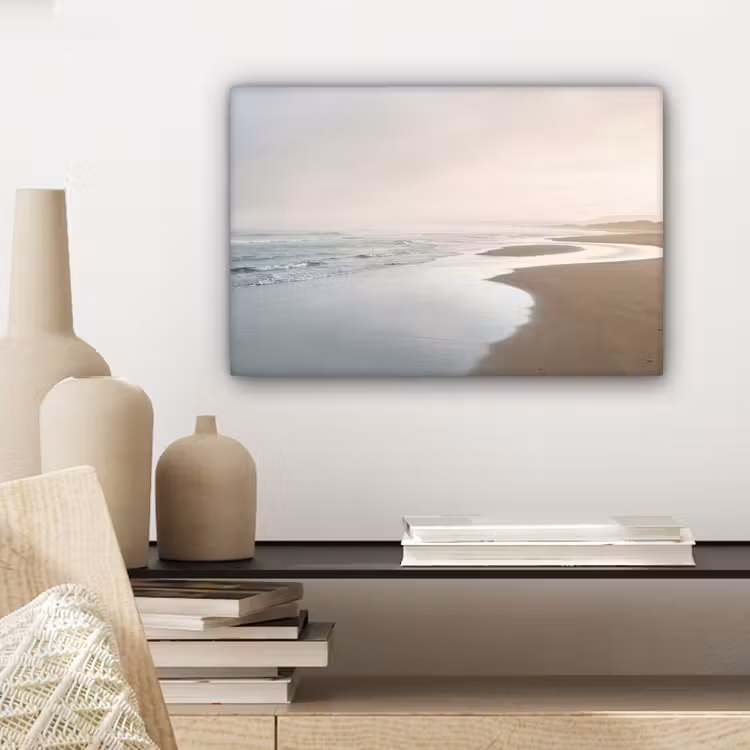 Canvas schilderij - Kustlijn - Strand - Oceaan — 5