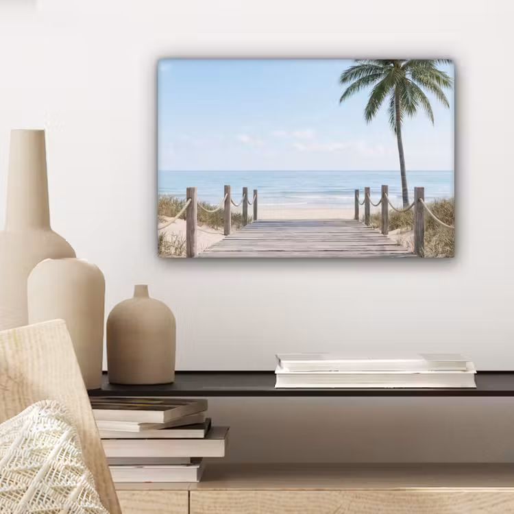 Canvas schilderij - Palmbomen - Pad - Horizon — 5