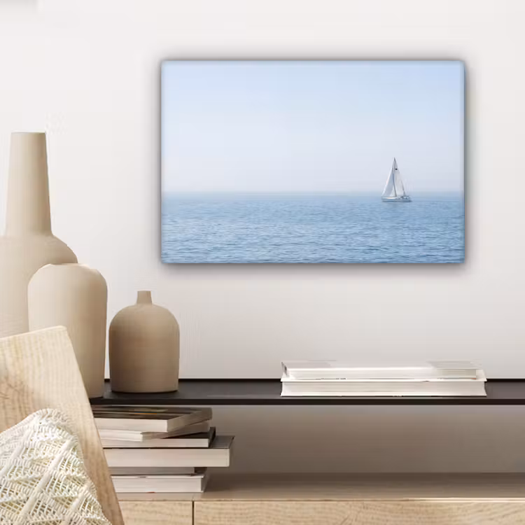 Canvas schilderij - Horizon - Zeilboot - Zee — 5