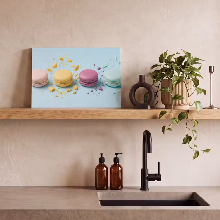 Canvas schilderij - Macarons - Kleurrijk - Pastel — 3