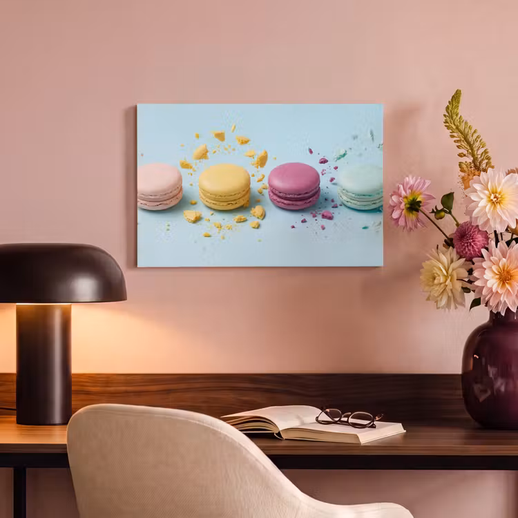 Canvas schilderij - Macarons - Kleurrijk - Pastel — 4