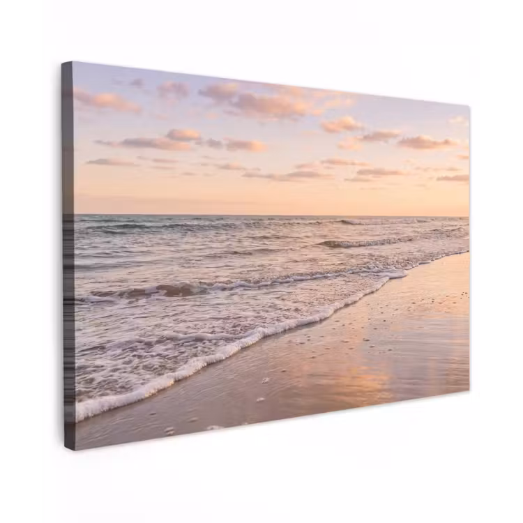 Canvas schilderij - Strand - Branding - Wolken — 1