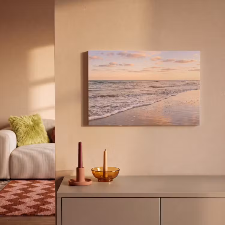 Canvas schilderij - Strand - Branding - Wolken — 2