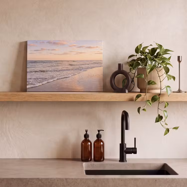 Canvas schilderij - Strand - Branding - Wolken — 3