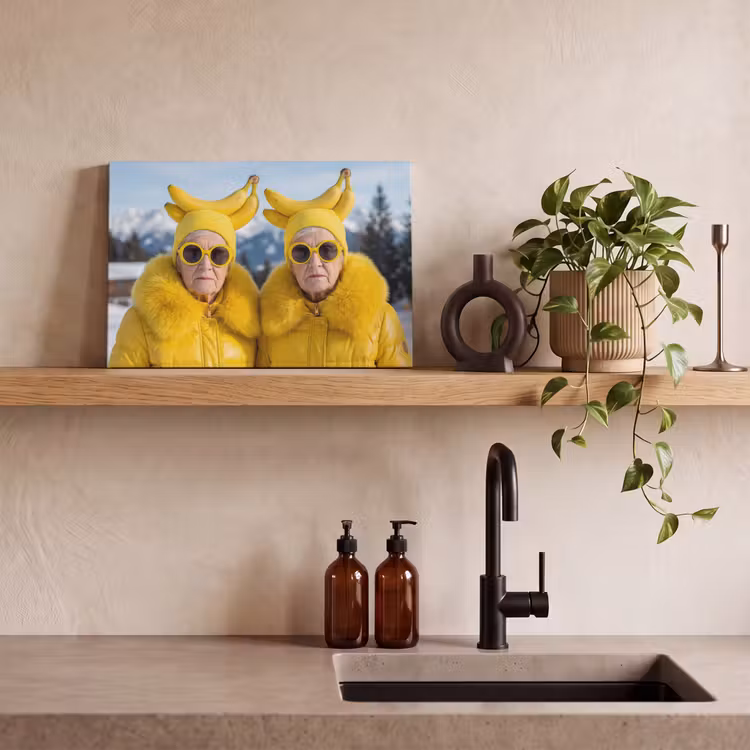 Canvas schilderij - Vrouwen - Bananen - Geel — 3