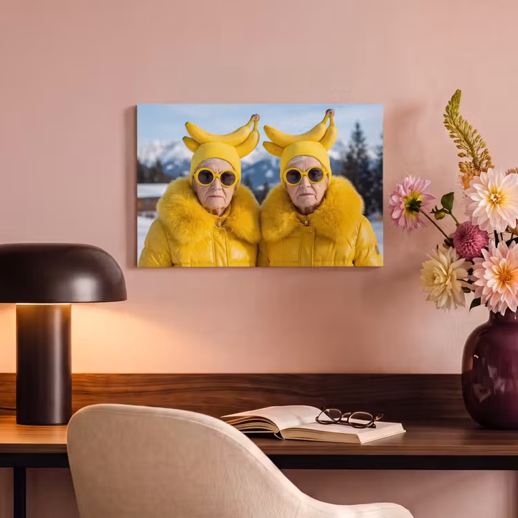 Canvas schilderij - Vrouwen - Bananen - Geel — 4