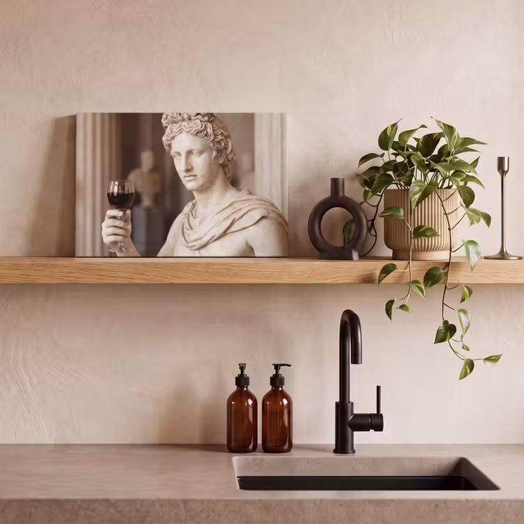 Canvas schilderij - Klassiek - Marmer - Wijn — 3