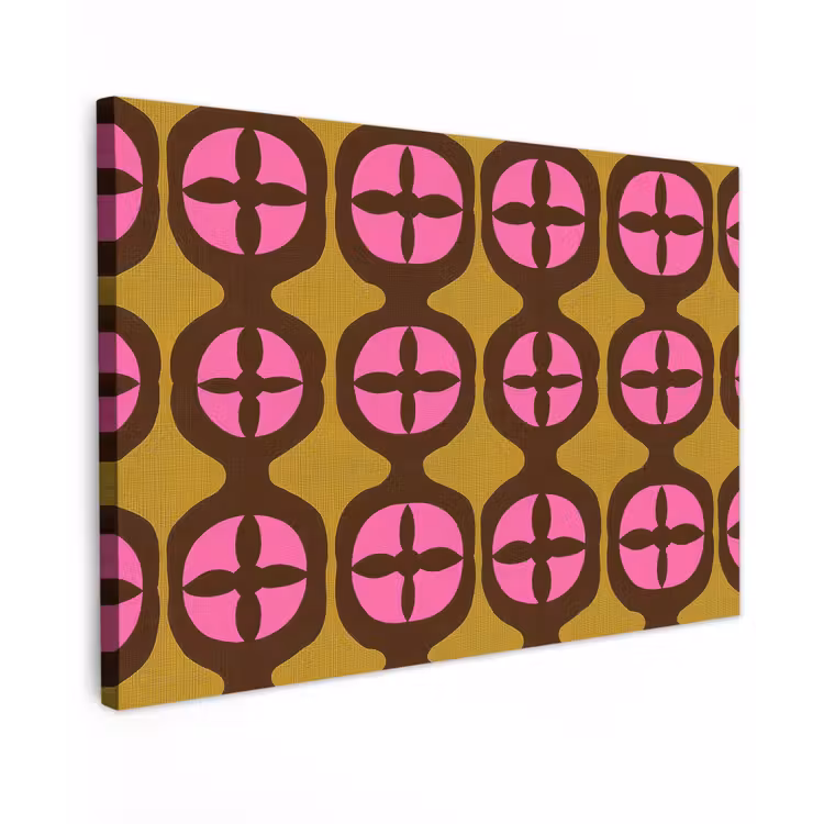 Canvas schilderij - Modern - Patroon - Roze — 1