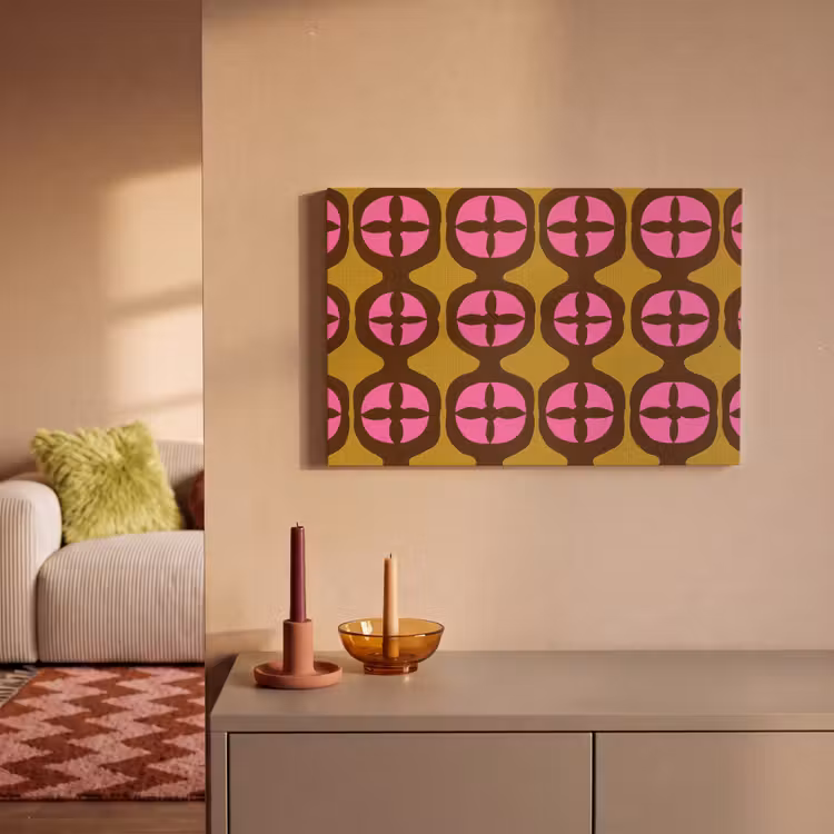 Canvas schilderij - Modern - Patroon - Roze — 2