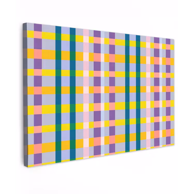Canvas schilderij - Ruit - Patroon - Kleurrijk — 1