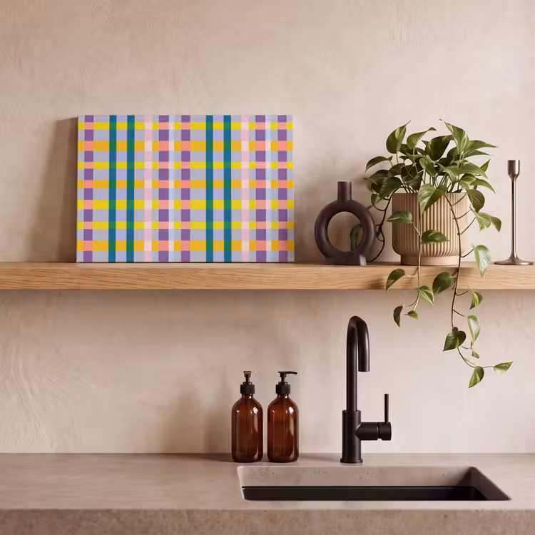 Canvas schilderij - Ruit - Patroon - Kleurrijk — 3