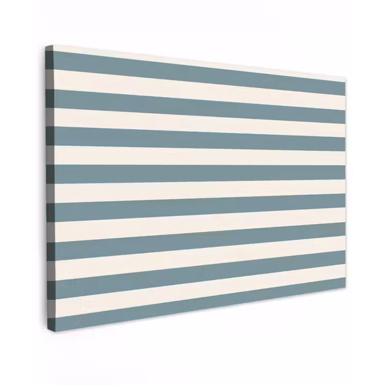 Canvas schilderij - Strepen - Modern - Blauw — 1