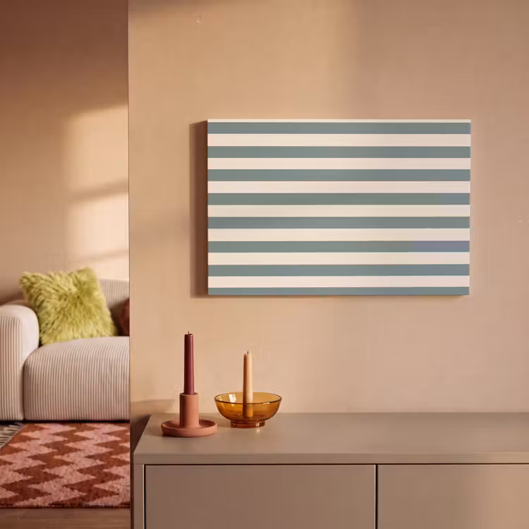 Canvas schilderij - Strepen - Modern - Blauw — 2