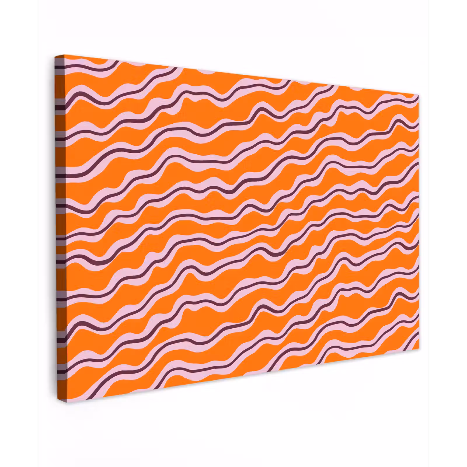Canvas schilderij - Retro - Golvend - Oranje — 1