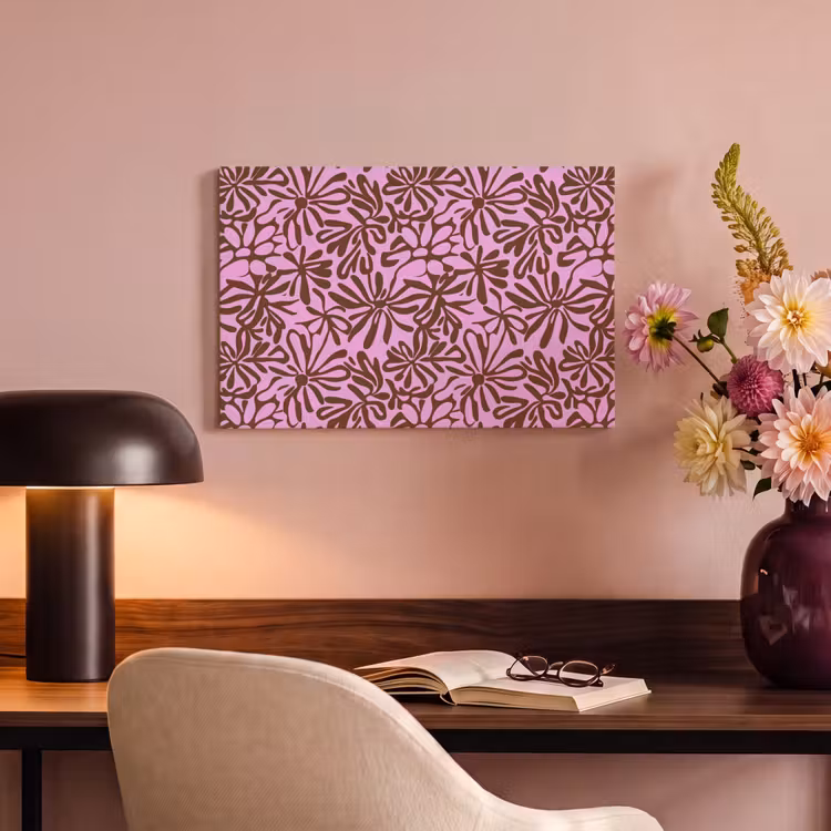 Canvas schilderij - Organisch - Patroon - Roze — 4