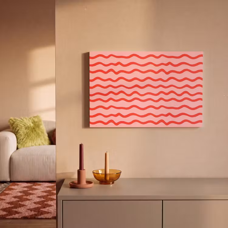 Canvas schilderij - Speels - Patroon - Rood — 2