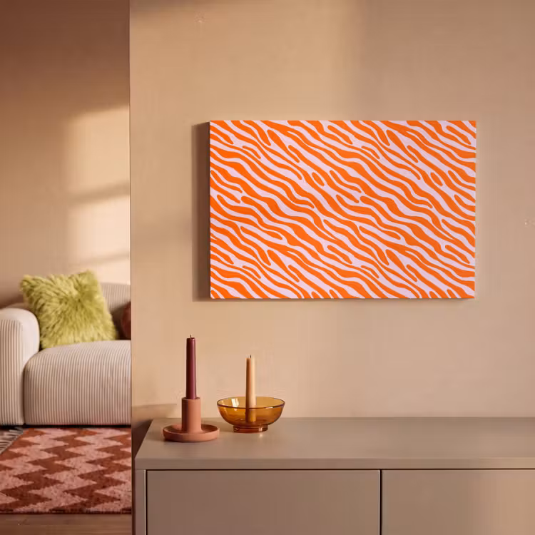 Canvas schilderij - Strepen - Dynamisch - Oranje — 2