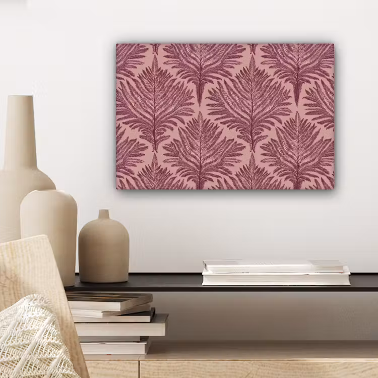 Canvas schilderij - Varen - Patroon - Paars — 5