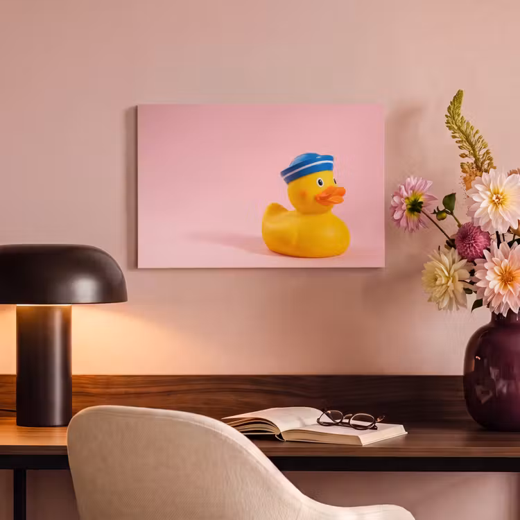 Canvas schilderij - Matroos - Eend - Roze — 4