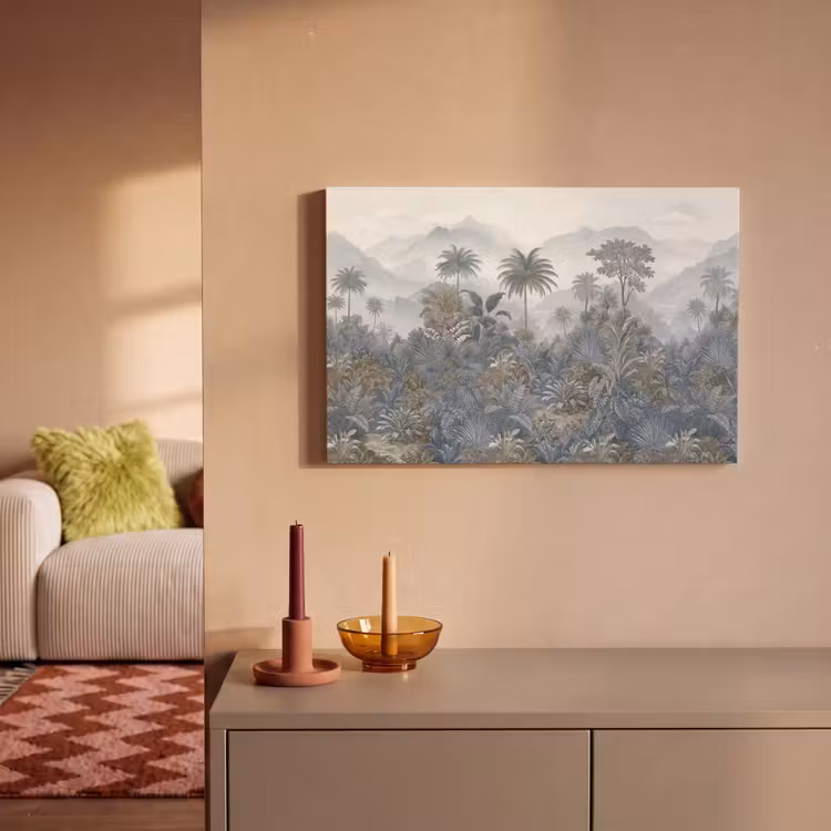 Canvas schilderij - Jungle - Landschap - Blauw — 2