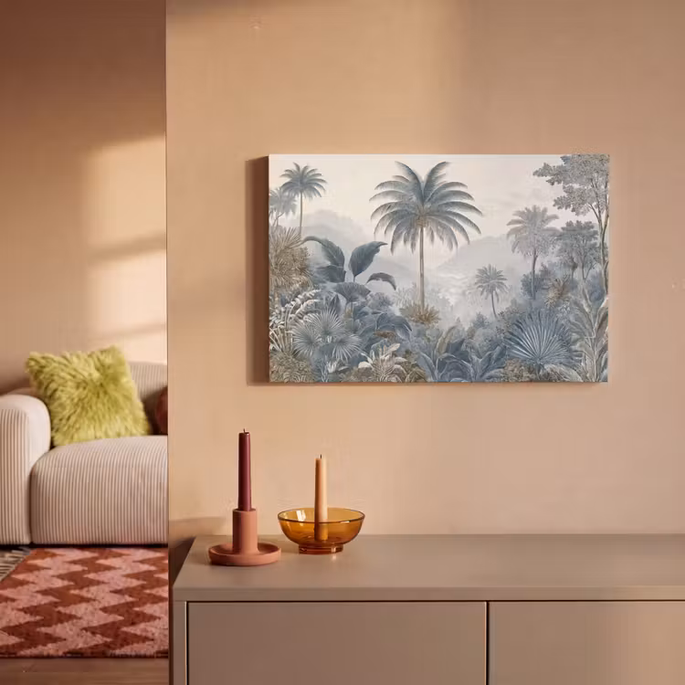 Canvas schilderij - Jungle - Modern - Blauw - Groen — 2