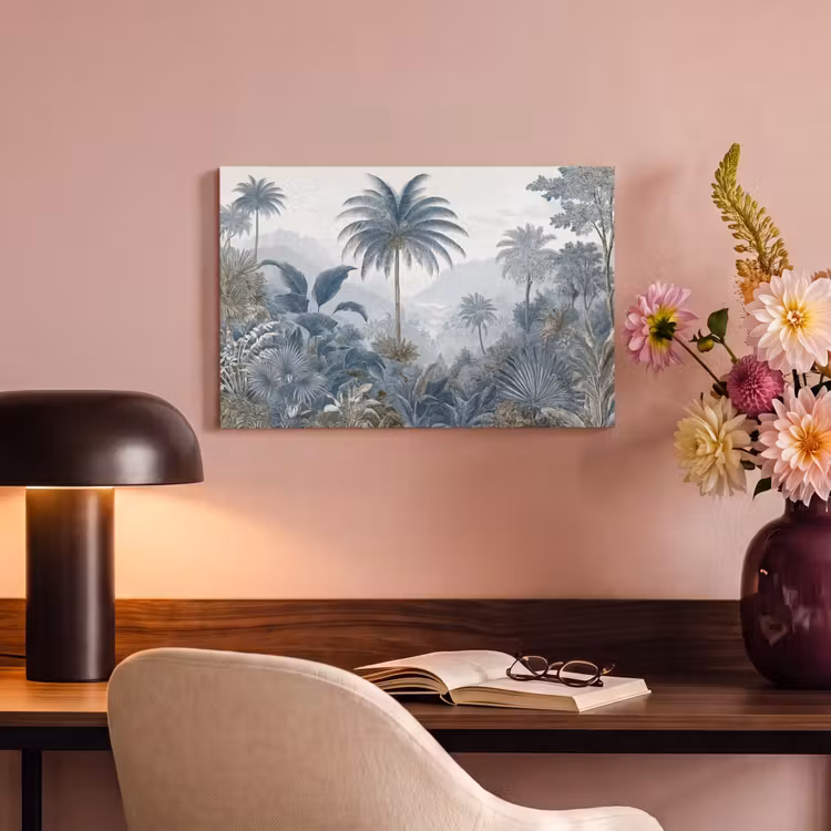 Canvas schilderij - Jungle - Modern - Blauw - Groen — 4