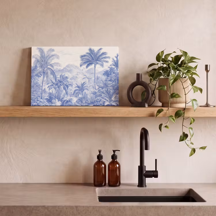 Canvas schilderij - Tropisch - Jungle - Blauw — 3