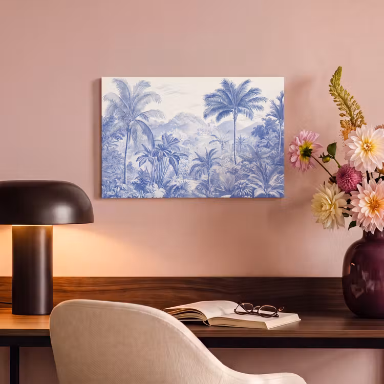 Canvas schilderij - Tropisch - Jungle - Blauw — 4