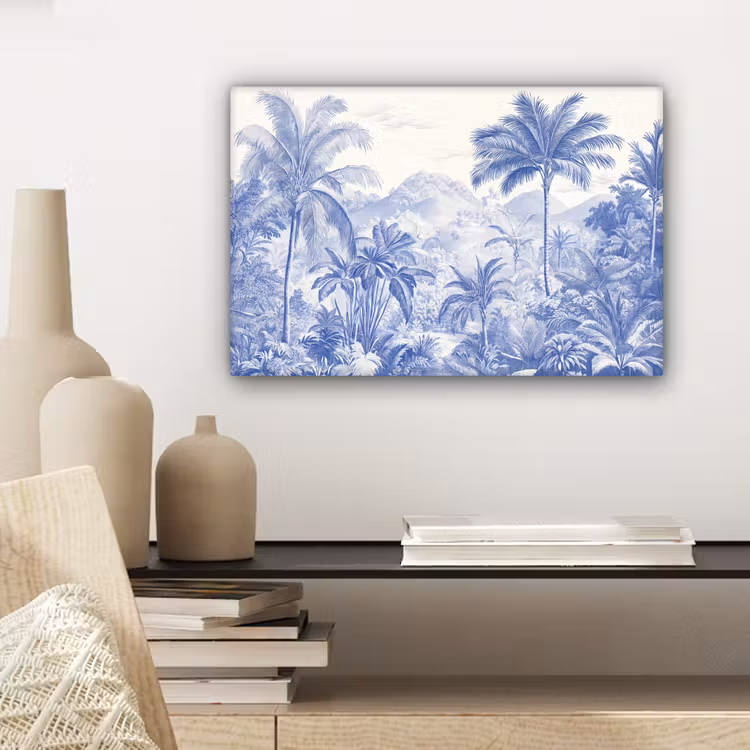 Canvas schilderij - Tropisch - Jungle - Blauw — 5