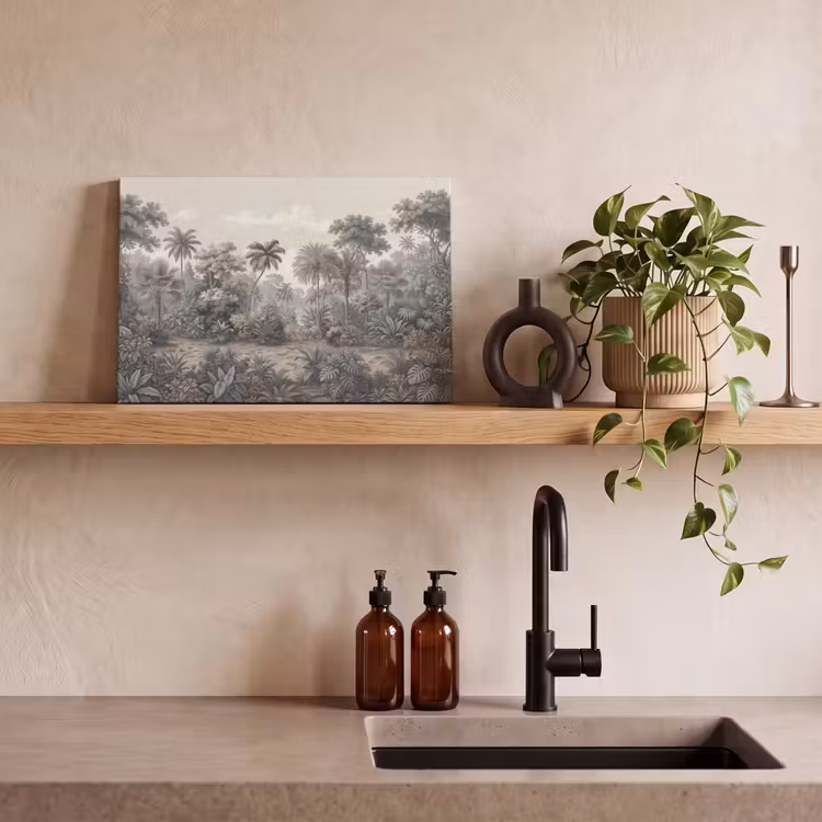 Canvas schilderij - Tropisch - Landschap - Illustratie — 3