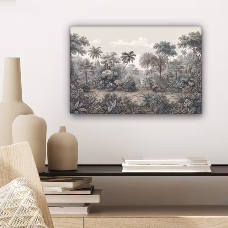 Canvas schilderij - Tropisch - Landschap - Illustratie — 5