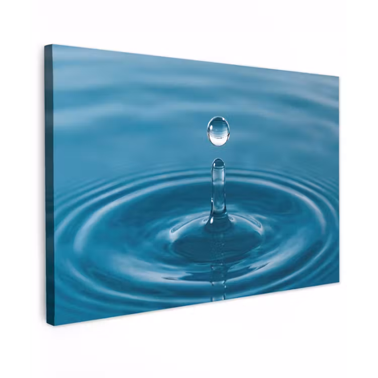 Canvas schilderij - Waterdruppel - Water - Oppervlakte — 1