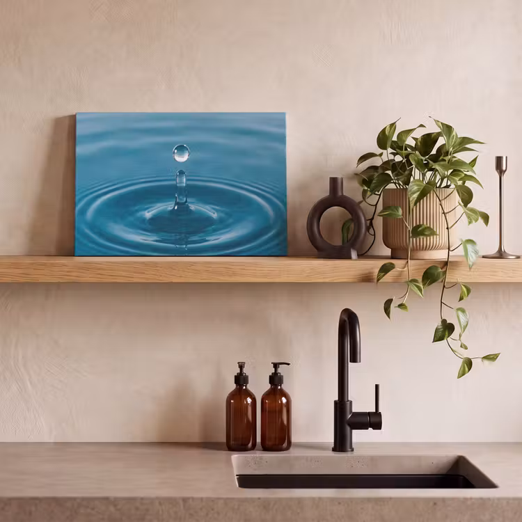 Canvas schilderij - Waterdruppel - Water - Oppervlakte — 3