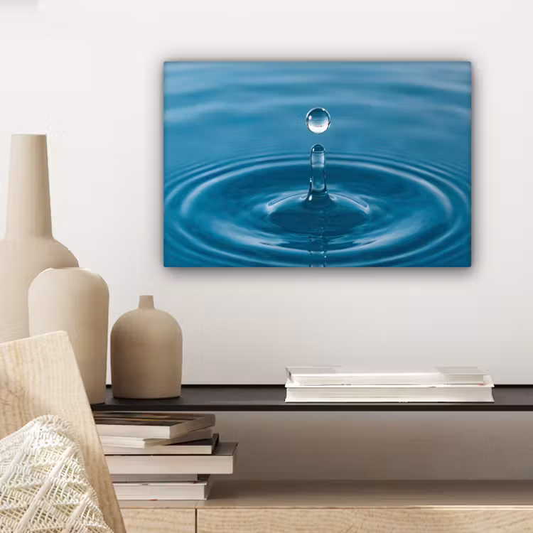 Canvas schilderij - Waterdruppel - Water - Oppervlakte — 5