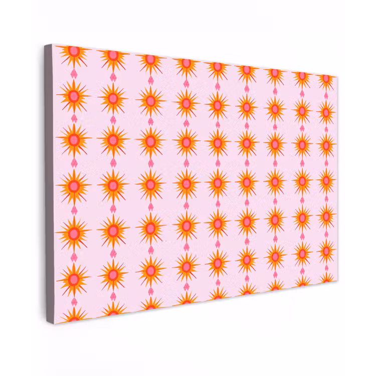 Canvas schilderij - Zon - Motief - Roze — 1