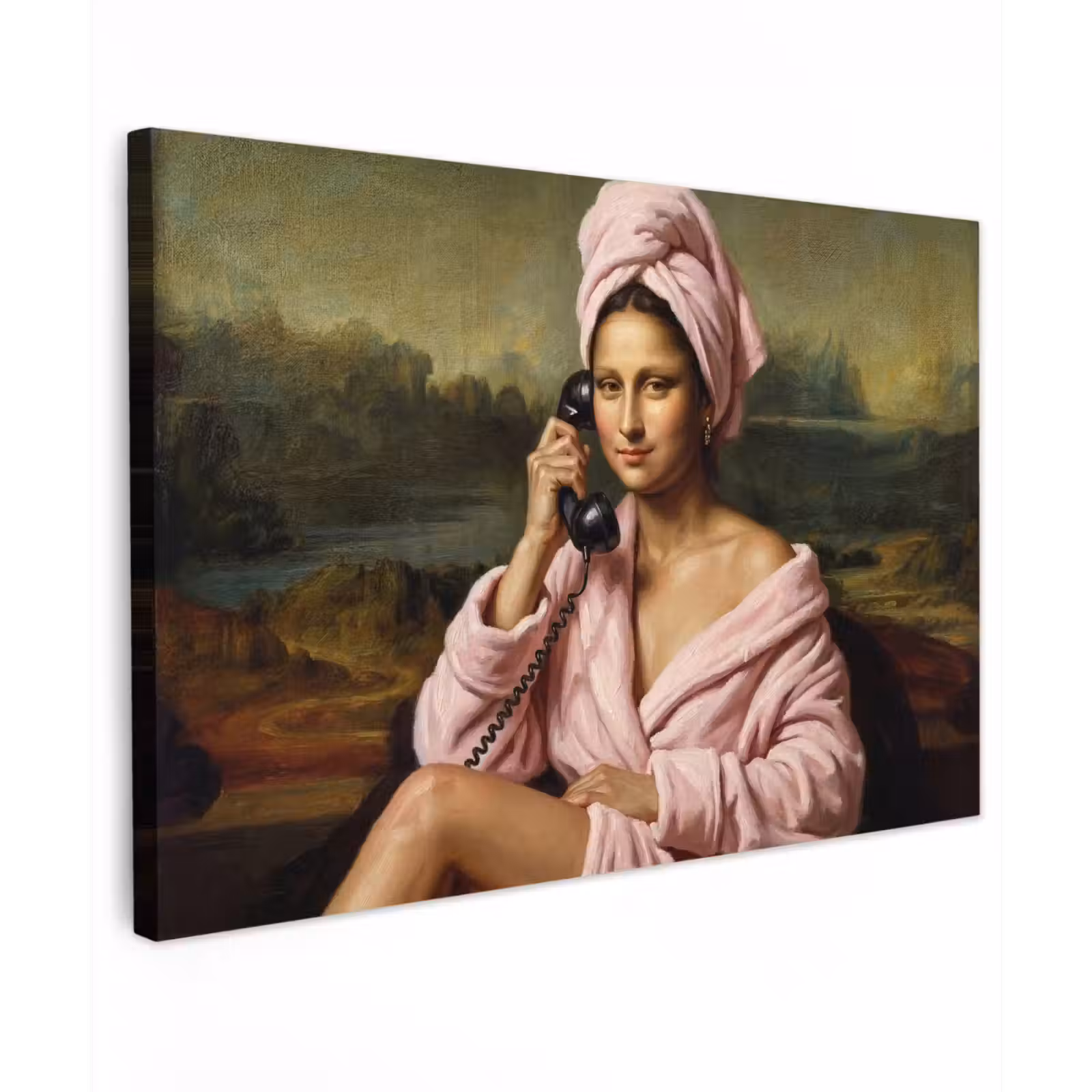 Canvas schilderij - Mona - Klassiek - Roze — 1