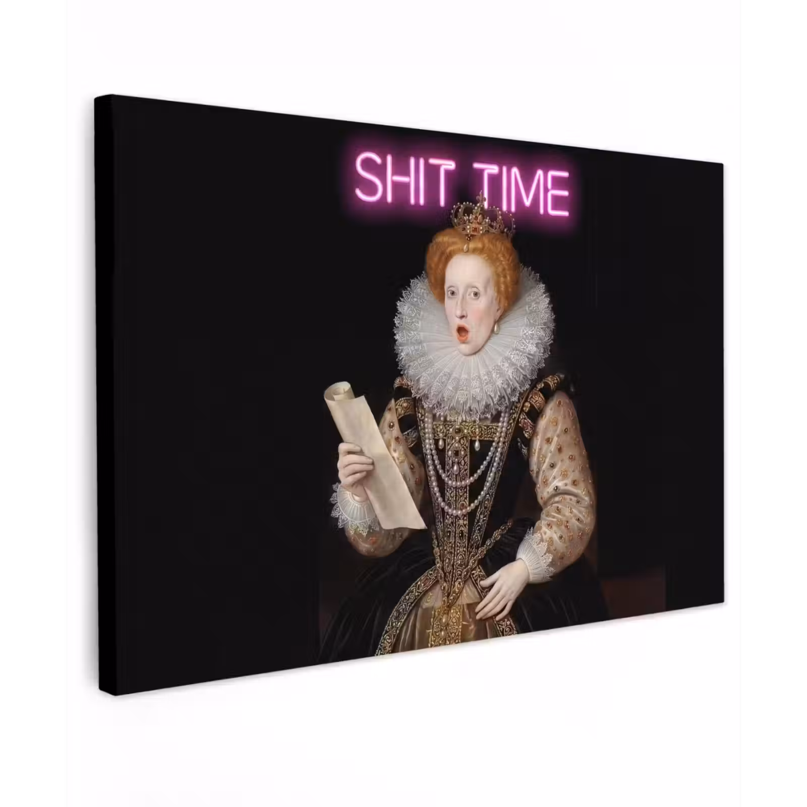 Canvas schilderij - Portret - Humor - Neon — 1