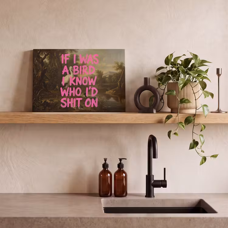 Canvas schilderij - Klassiek - Humor - Roze — 3