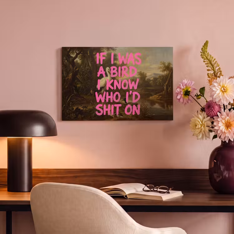 Canvas schilderij - Klassiek - Humor - Roze — 4