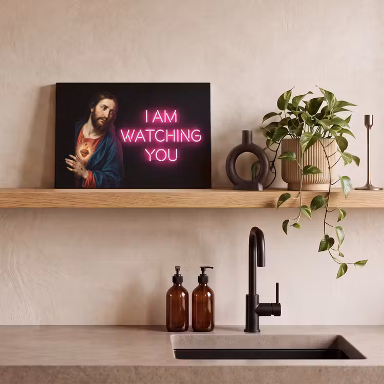 Canvas schilderij - Man - Tekst - Neon — 3